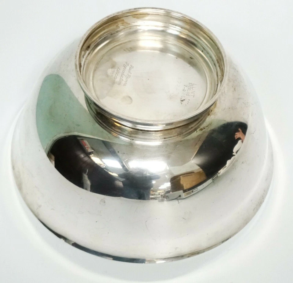 Cuenco de reproducción vintage Lunt 7-R de plata esterlina .925 Paul Revere circa 1768  Foto 2 de 3