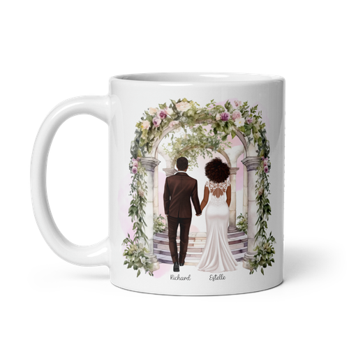 Mug Mamie Personnalisé - Cadeau Original Avec Visage Et Prénoms - Cadeau Plus