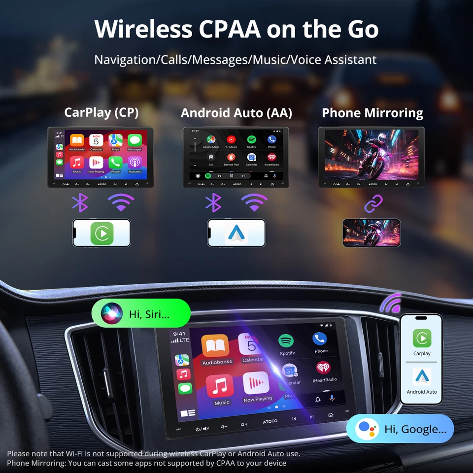 ATOTO A5L 9 Pollici Autoradio 2DIN Wireless Android Auto&Carplay con Telecamera - Immagine 3 di 4