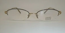 Saks Fifth Avenue S5A 171 Black FR1 Semi Rim Metal Eyeglasses Frame 50-18-135 RX