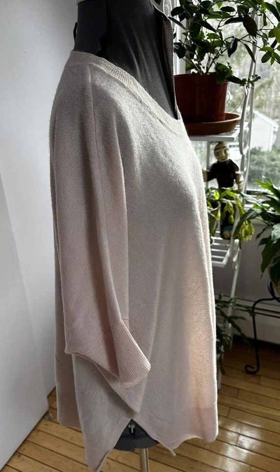 Top Pullover Isaac Mizrahi Mujer Rosa Cachemira Manga Corta Talla M Foto 4 de 4