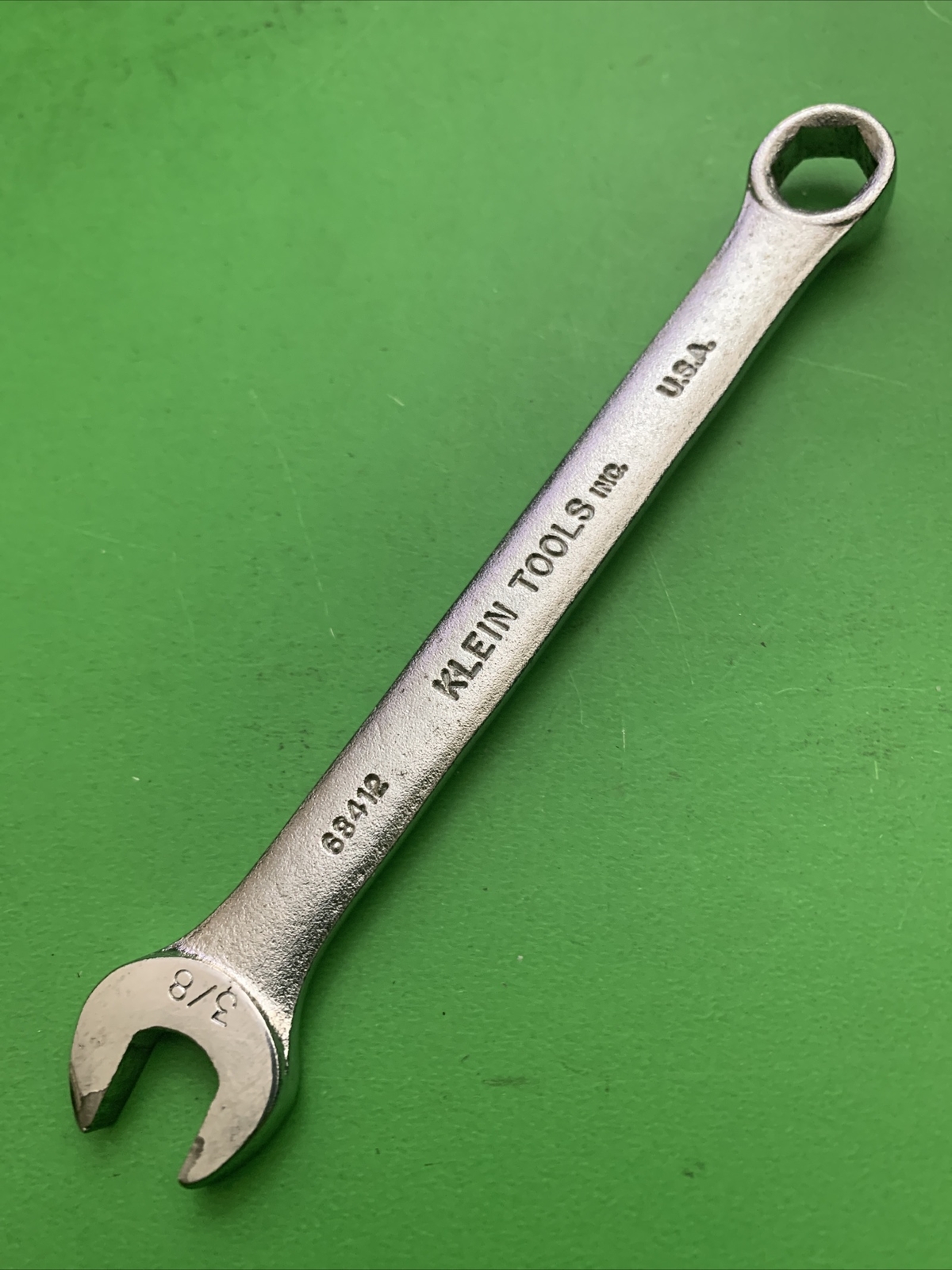 Klein Hand Tools USA 6 Point SAE Size 3/8" Satin Combination Wrench