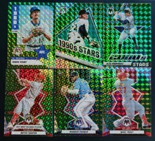 2022 Panini Mosaic Baseball GREEN PRIZMS with Rookies You Pick the Card - READ