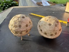 2 Vintage Paper Machet Lunar Module Space Vehicles