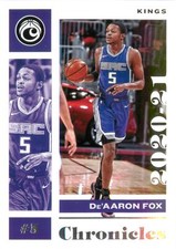 De'Aaron Fox 2020-21 Panini Chronicles Basketball Chronicles Base Card #44 Kings