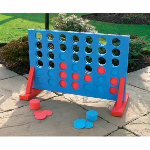 BLUE AND RED PLAY GIANT 4 IN A ROW PLAY FAMILY KIDS OUTDOOR INDOOR GARDEN HOME - Picture 1 of 2