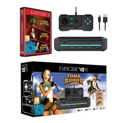 Blaze Evercade VS-R inkl. Tomb Raider Collection 1 Retro Spielkonsole NEU & OVP