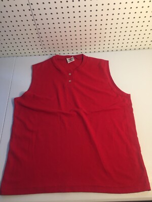 Trace Mesh By Adams Sleeveless Shirt Basketball Jersey Vtg NWOT 2XL Red Men s