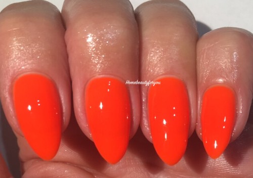 BLUESKY GEL NAIL POLISH NEON ORANGE BRIGHT COLOR HOT CHILLI A111 UV LED SOAKOFF - Picture 3 of 3