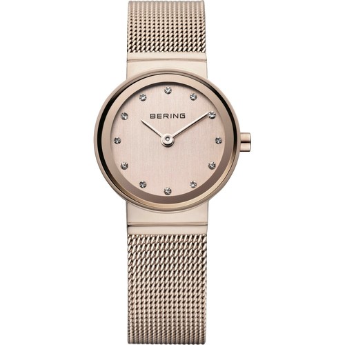 Bering Womens Watch 22mm Rose Gold Tone Mesh Stainless 12122-366 New Battery Bering Women main image 2