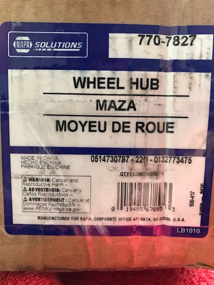 Buje delantero Toyota Tacoma 4x4, soluciones NAPA #770-7827 Foto 3 de 4