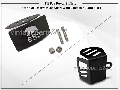 Für Royal Enfield Bear 650 Reservoir Cap Guard & Ölbehälterschutz Schwarz