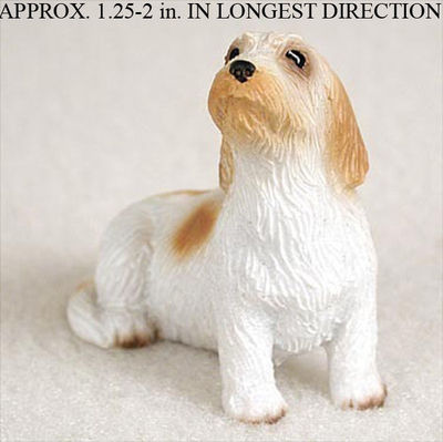 Petit Basset Griffon Vendeen Mini Hand Painted Figurine