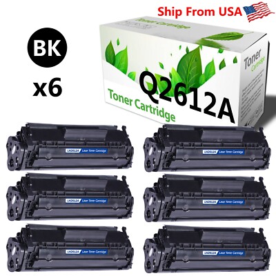 6PK Q2612A HP12A Toner Cartridge| HP Laser Jet 1015 1020 3050Z Printer Black