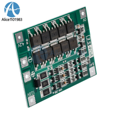 10PCS 3S 40A 18650 Li-ion Battery Charger BMS Protection Charging Board Balanced