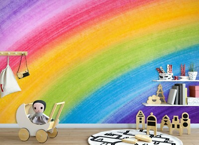 3D Rainbow Painting ZHUA8065 Wallpaper Wall Murals Removable Self-adhesive Amy