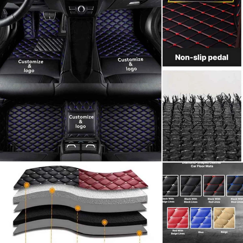 Fit BMW M1 M2 M3 M4 M5 M6 All Series Car Floor Mats Custom Carpets Waterproof Foto 4 de 4