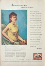 1946 Upjohn Fine Pharmaceuticals Vintage Ad always be paralyzed
