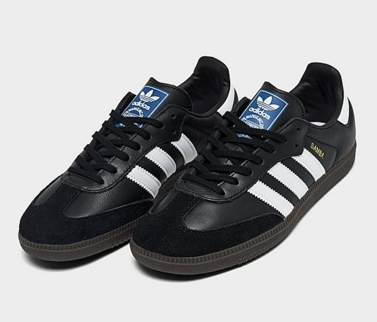 Adidas Big Kids' Originals Samba OG Casual Shoes in Black Adidas Big Kids' Originals Samba OG Casual Shoes in Black