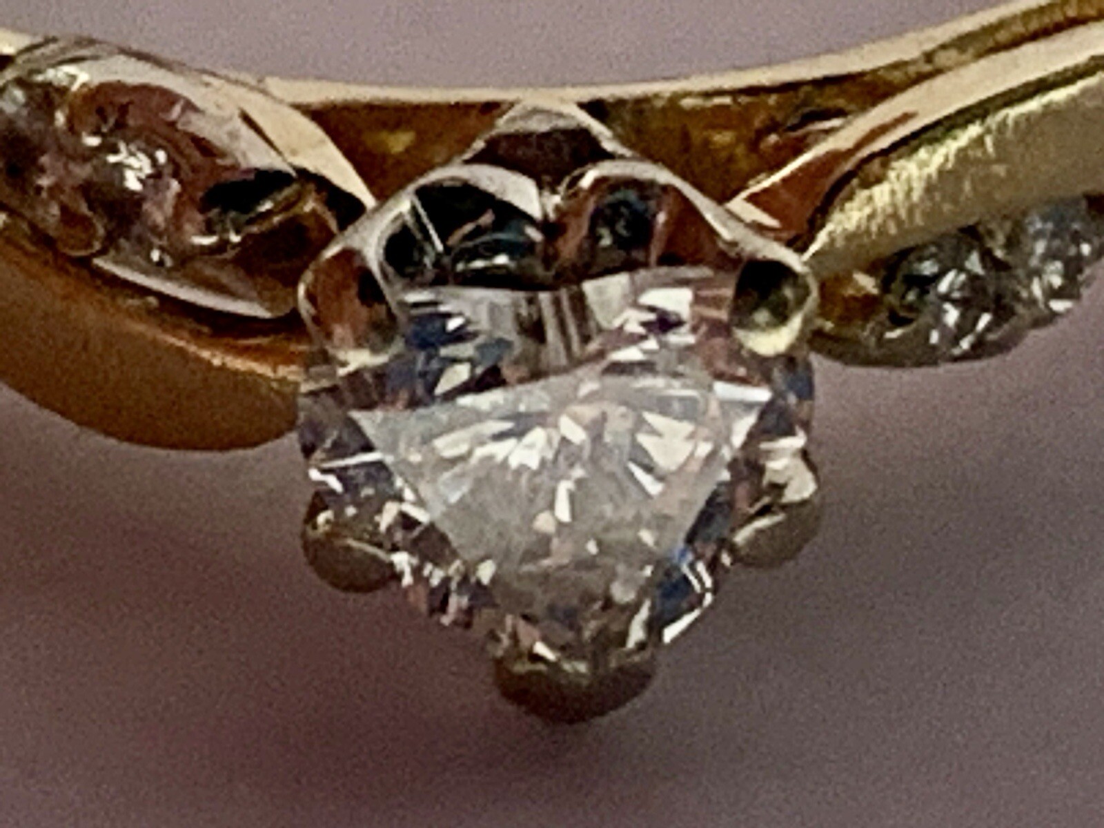 Heart Solitaire 14k Solid Yellow Gold Diamond Rin… - image 4