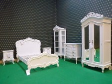 Letto ROCOCÒ FRANCESE BESPOKE 4' piccolo matrimoniale diamante bianco legno mogano intagliato 