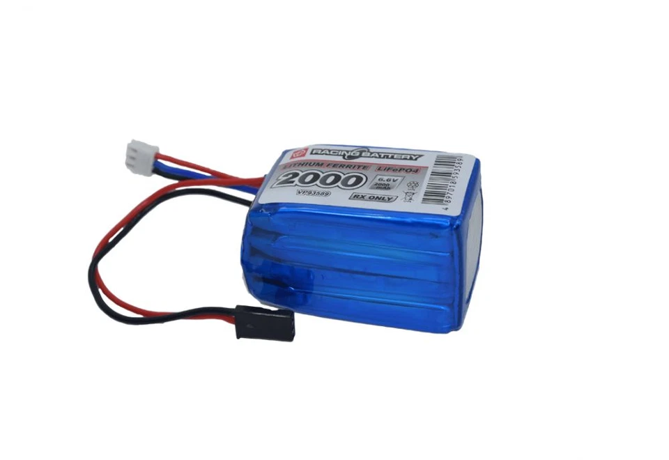 Rechargeable Battery 6.6v 2000mAh LiFe RX Hump Futaba Vapextech