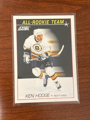 KEN HODGE 1991-92 SCORE ALL ROOKIE TEAM BOSTON BRUINS (US VERSION