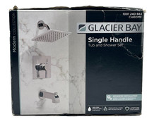 Modern Single-Handle 1-Spray Tub Shower Faucet 1.8 GPM, Chrome, Valve Included