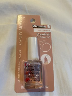 Mumei Peach Scented Nail & Cuticle Oil w/ Vitamin E  11 mL 0.37 fl oz New