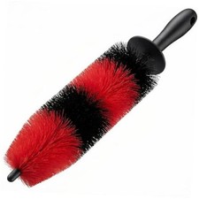 Master Wheel Tire Brush, Easy Reach Wheel and Rim Detailing Brush Red  Black