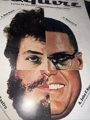 Rare Malcolm X BOB DYLAN Fidel Castro JOHN KENNEDY Esquire Sept