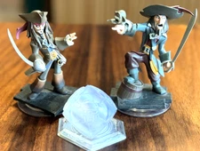 Disney Infinity figures Pirates Caribbean Jack Sparrow Barbosa Crystal Playset