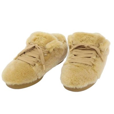 CELINE Huntington Low Top Sneaker Shearling Beige 36 Used MESC-0