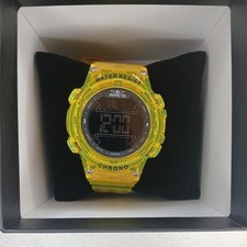 Invicta Racing Burnout Digital Men's Watch - 52mm, Transparent, Yellow 49044 