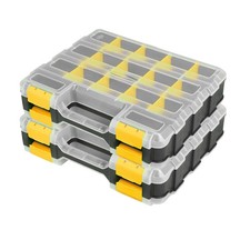 Hardware Organizer Box 34 Compartments Small Parts 2 PACK, Yellow