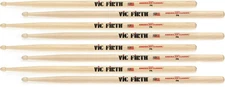 Vic Firth American Classic 4 for 3 Drumstick Value Pack - 7A - Wood Tip
