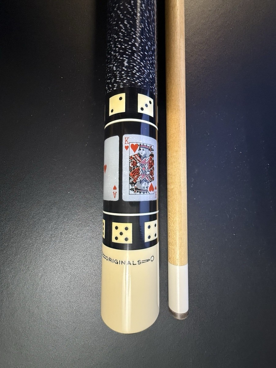 MEUCCI ORIGINAL 84-9E EBONY RED HEARTS GAMBLER CUE PERFECT