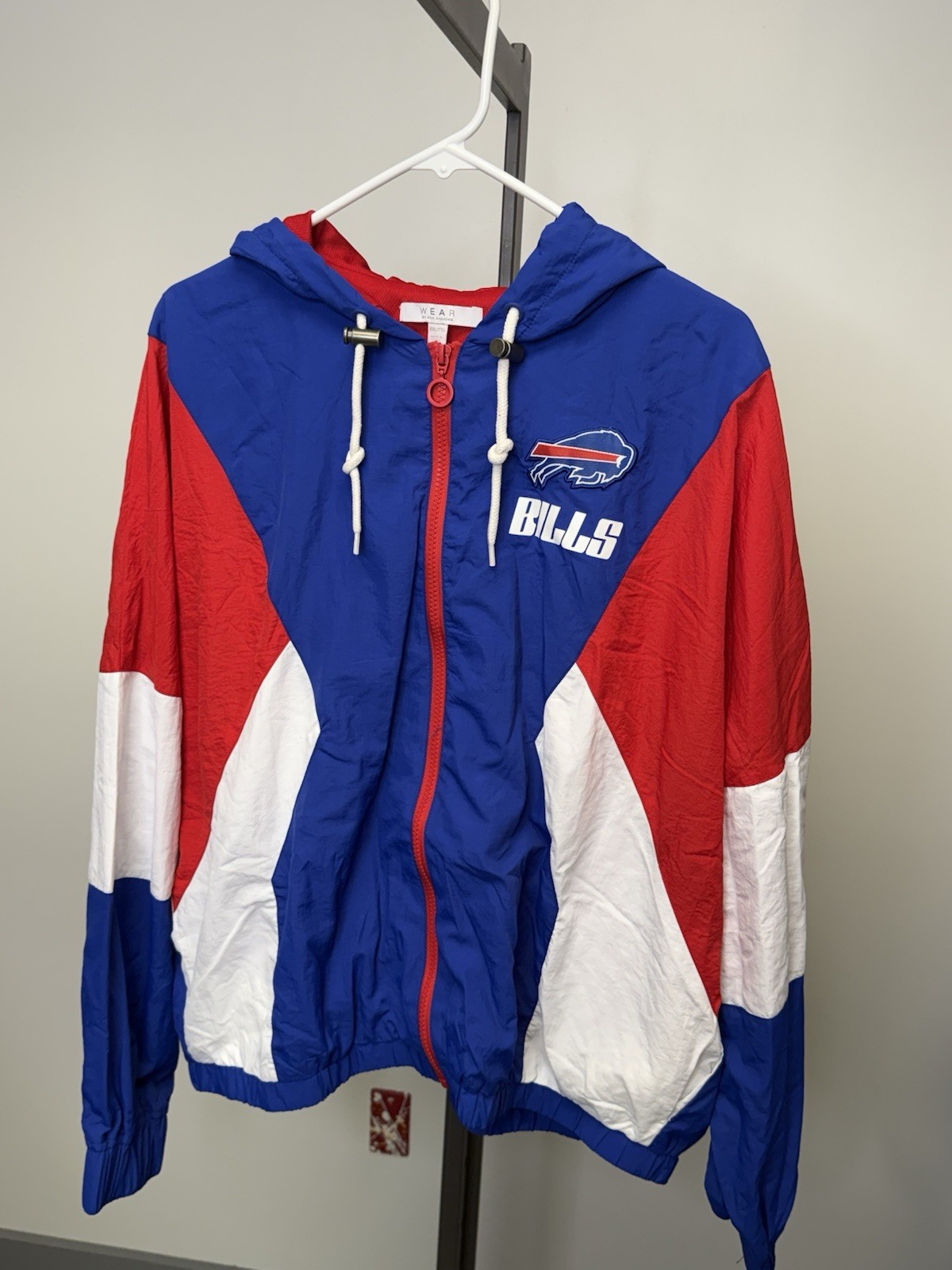 Chaqueta Buffalo Bills 2XL Para Mujer Nueva Azul NFL Cremallera Completa Nylon Rompevientos Ropa