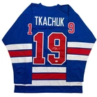 Autographed/Signed Matthew Tkachuk USA 2026 Olympics Blue Hockey Jersey JSA COA