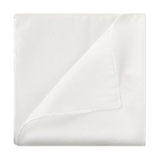 2pcs Men's Handkerchiefs Selected Soft White Hankie Suit Solid Pocket Squares...