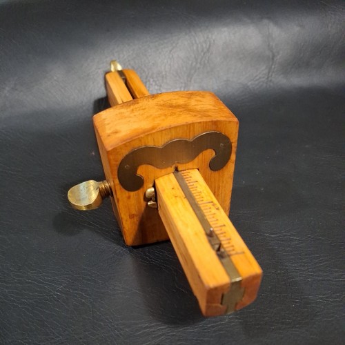 Stanley? Marking Gauge 3” Wooden With Mustache Brass Insert