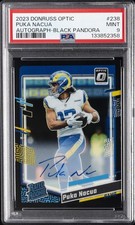 2023 PANINI DONRUSS OPTIC AUTO-BLACK PANDORA #238 PUKA NACUA 1/25 PSA 9