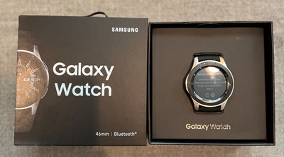Samsung Galaxy Watch SM-R800 46mm Stainless Steel - Black Excellent Condition