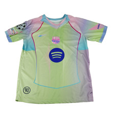 Camiseta FC Barcelona Nike Dri-FIT Verde Lima Rosa Spotify Hombre Mediana Edición Especial