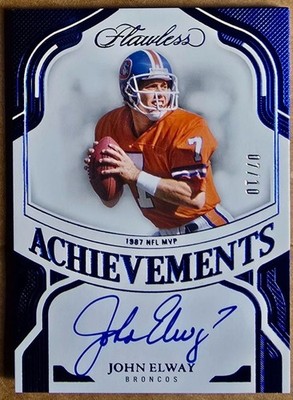JOHN ELWAY-2025 Flawless SAPPHIRE (#7/10) AUTO/AUTOGRAPH "NO STICKER" 1/1 Type