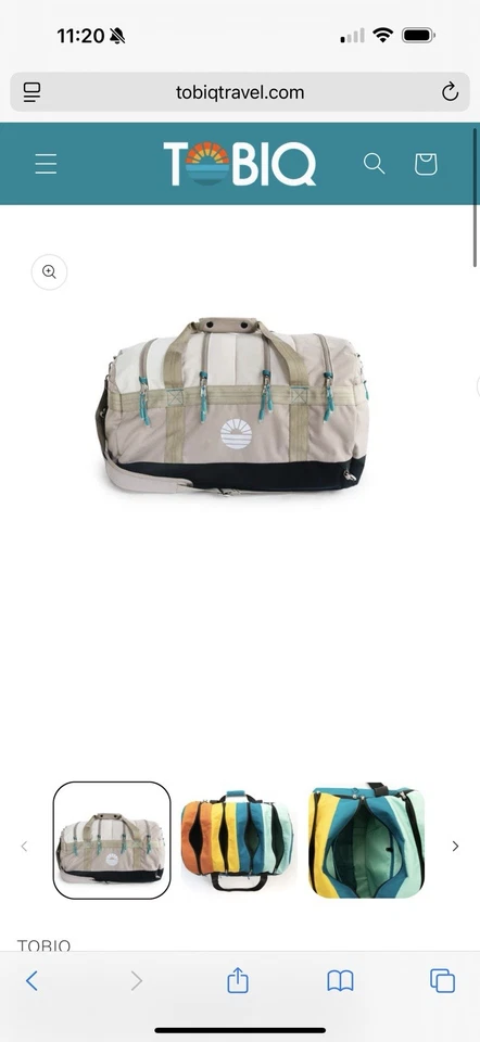 Bolsa de viagem Tobiq 60L preta lavável para viagem fácil cuidado (Badlands) nova com etiquetas - Imagem 4 de 4