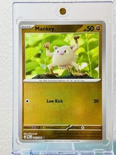 2026 POKEMON MANKEY PITCH BLACK 042/084 REVERSE HOLO INVeSTmENT CARD MINT