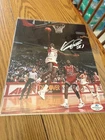 Atlanta Hawks Dominique Wilkins Autograph 8x10 Pic, Michael Jordan in background