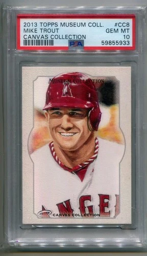 MIKE TROUT 2013 TOPPS MUSEUM COLLECTION CANVAS PSA 10