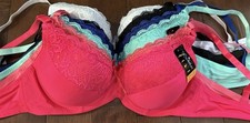 New 6 pcs lot wire front C lace multicolor light padded full cover demi bras